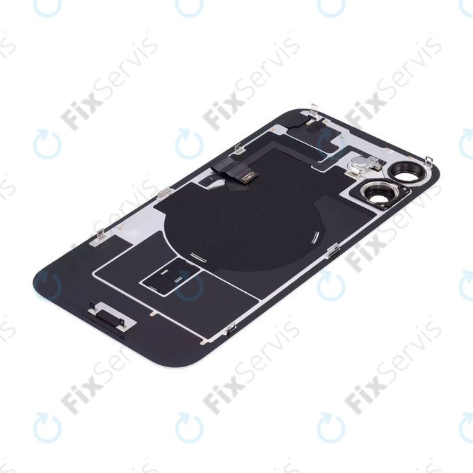 Apple iPhone 16 Plus - Sklo Zadného Housingu + Sklíčko Kamery + Kovový Pliešok + Magsafe Magnet (White)