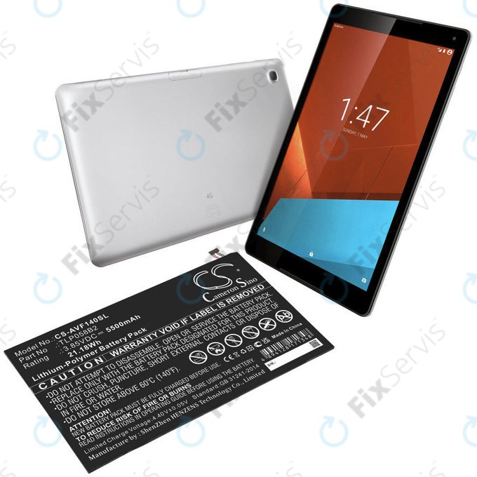 Batéria pre Vodafone Tab Prime 7, 5500mAh, Li-Pol, 3.85V, TLP058B2, HQ