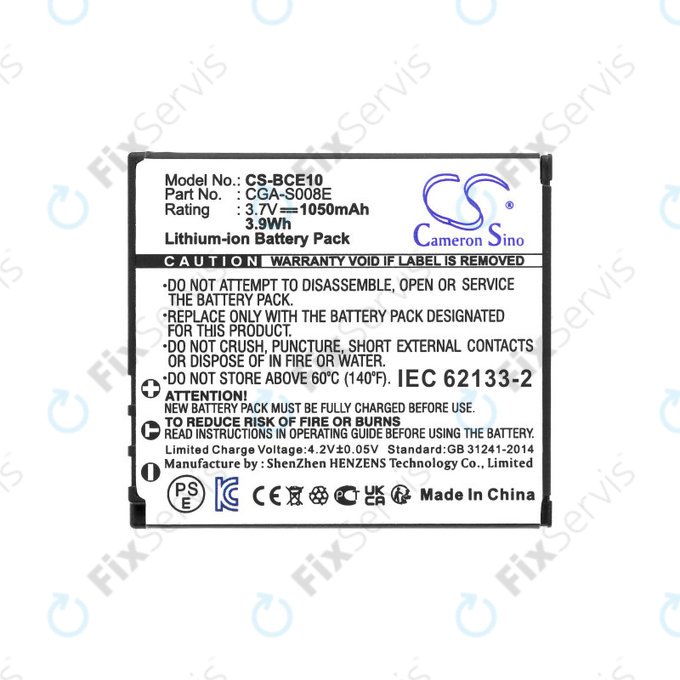 Batéria pre Panasonic Lumix DMC, 1050mAh, Li-Ion, 3.7V, DMW-BCE10, HQ