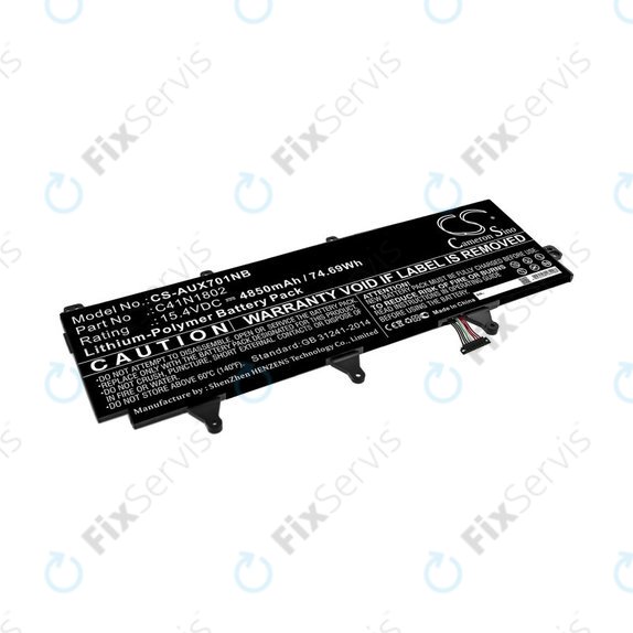 Batéria pre Asus Zephyrus Gx701, Rog Zephyrus S Gx701, Rog Gx701, 4850mAh, Li-Pol, 15.4V, C41N1802, HQ