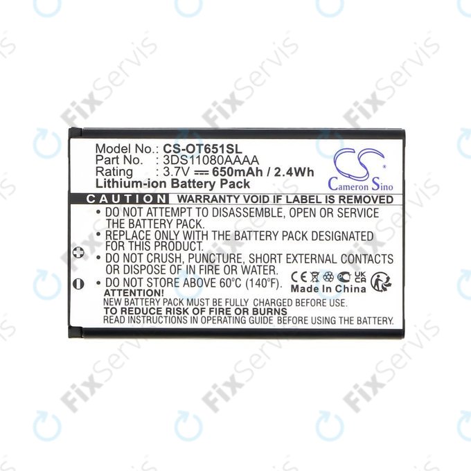 Batéria pre Alcatel Lollipops, 650mAh, Li-Ion, 3.7V, 3DS11080AAAA, HQ