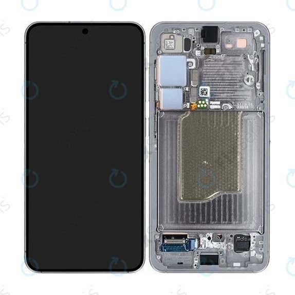 Samsung Galaxy S25 - LCD Displej + Dotykové Sklo + Rám (Silver Shadow) OLED