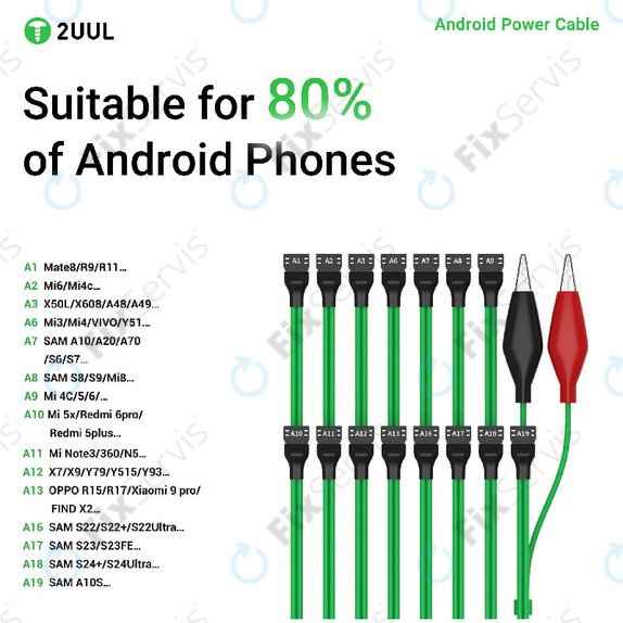 Android napájací kábel, 16-v-1, 2UUL PW04