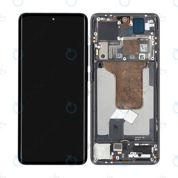 Xiaomi 12, 12X - LCD Displej + Dotykové Sklo + Rám (Gray) - 5600030L3A00, 56000300L300 Genuine Service Pack