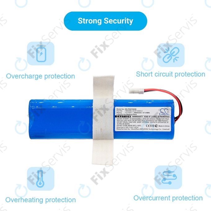 Zaco V3, V40, V5s Pro, V5x, Silvercrest SSWR A1, SSWR B1, SSR 3000 A1 - Batéria 18650B4-4S1P-AGX-2 Li-Ion 14.4V 2600mAh HQ