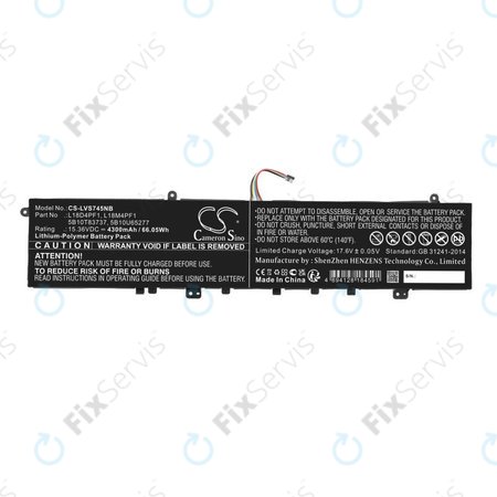 Batéria pre Lenovo Yoga, 4300mAh, Li-Pol, 15.36V, L18D4PF1, HQ