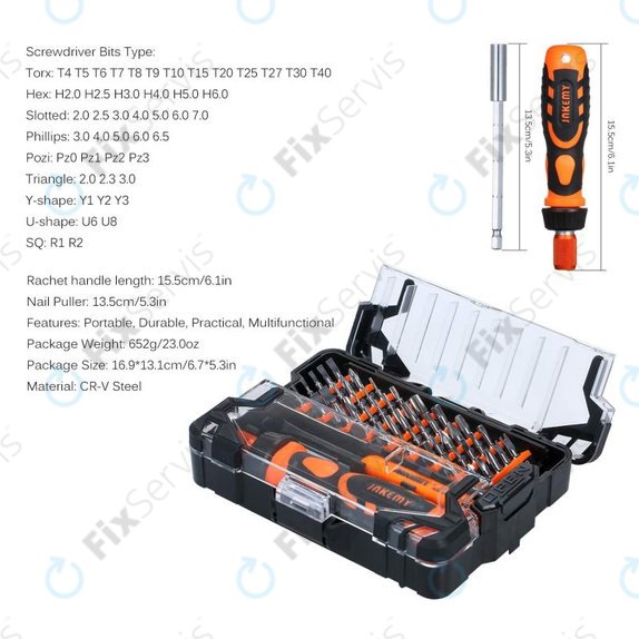 Jakemy JM-6124 - Sada Servisného Náradia pre Servis Elektroniky 48v1
