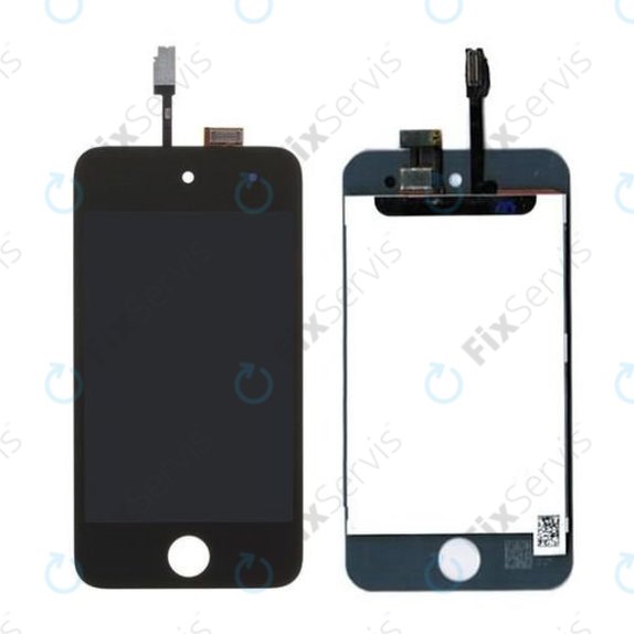 LCD Displej pre iPod Touch (4th Gen), Black, Dotykové sklo s rámom