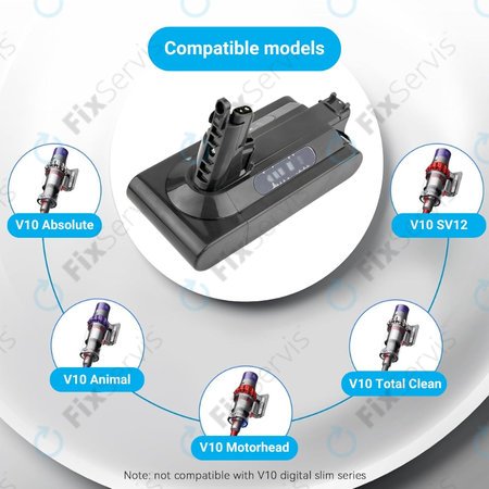 Dyson V10 - Batéria 969352-02, SV12, 206340 Li-Ion 25.2V 2500mAh HQ