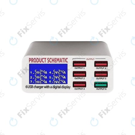 Product Schematic 896 - USB Servisná Nabíjacia Stanica s USB 3.0