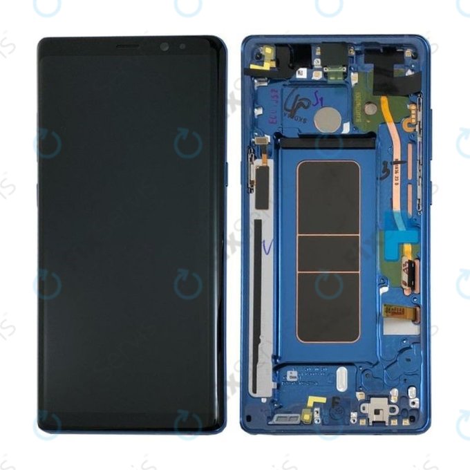 Samsung Galaxy Note 8 N950F - LCD Displej + Dotykové Sklo + Rám (Deep Sea Blue) - GH97-21065B, GH97-21066B Genuine Service Pack