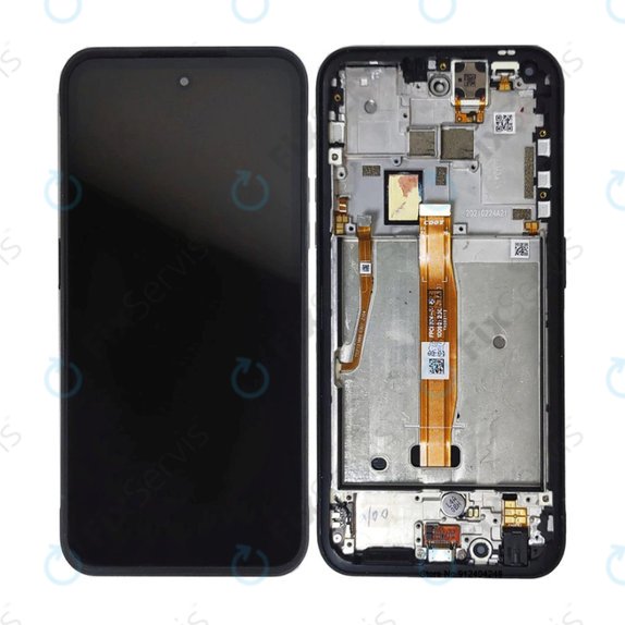 Nokia XR20 TA-1368 TA-1362 - LCD Displej + Dotykové Sklo + Rám (Granite Gray) TFT
