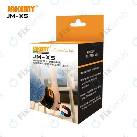 Jakemy JM-X5 - Magnetický Náramok na Skrutky, Klince a Bity
