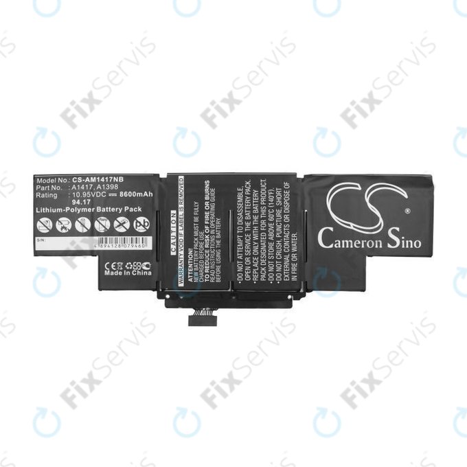 Apple MacBook Pro 15" A1398 (Mid 2012 - Early 2013) - Batéria A1417 8600mAh HQ