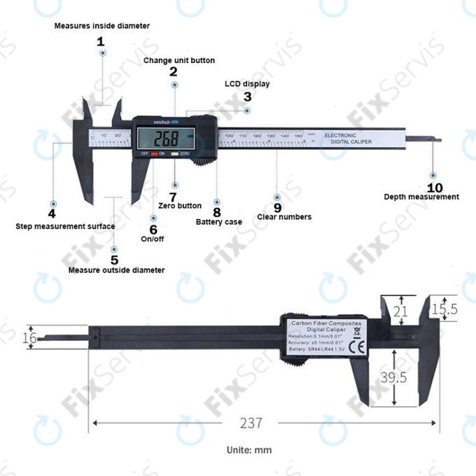 ProStormer - Posuvné Meradlo - Šuplera Plastová (150mm)