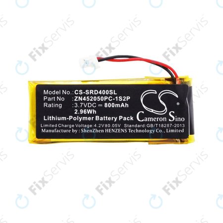 Batéria pre Cardo Scala Rider G4, 800mAh, Li-Pol, 3.7V, ZN452050PC-1S2P, HQ
