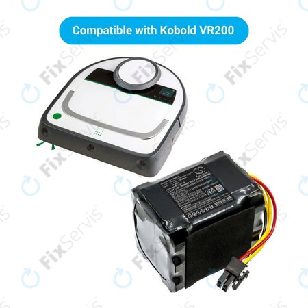 Vorwerk Kobold VR200 - Batéria 20884-1, 4NCR18650P2-C001A Li-Ion 14.4V 6000mAh HQ