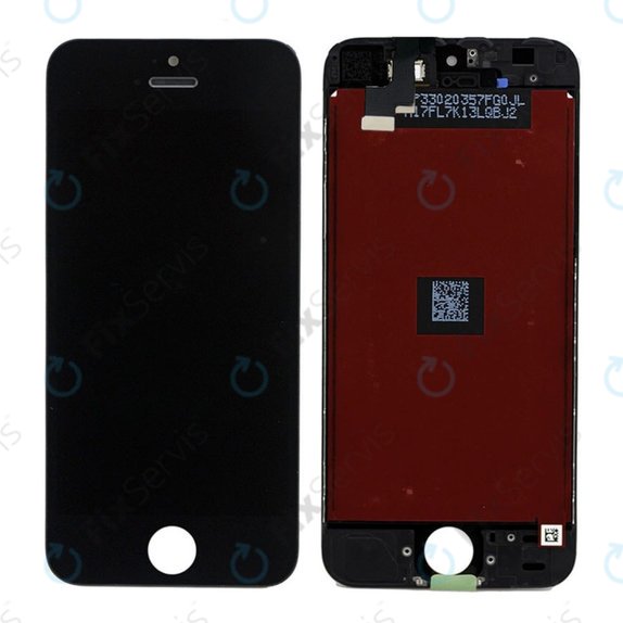 Displej pre iPhone 5S, SE, Black, Dotykové sklo s rámom