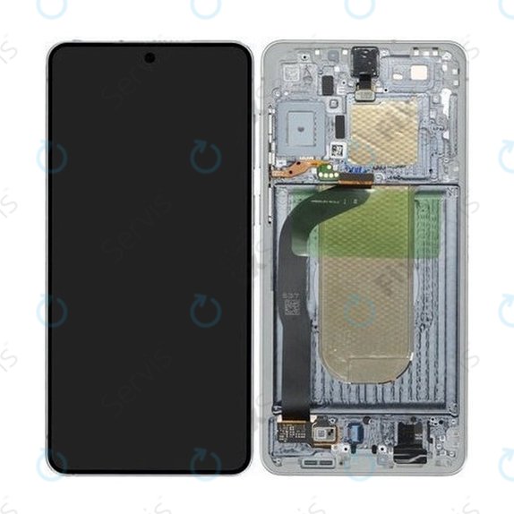 Samsung Galaxy S25 Edge - LCD Displej + Dotykové Sklo + Rám (Titanium Silver) - GH82-37224A Genuine Service Pack