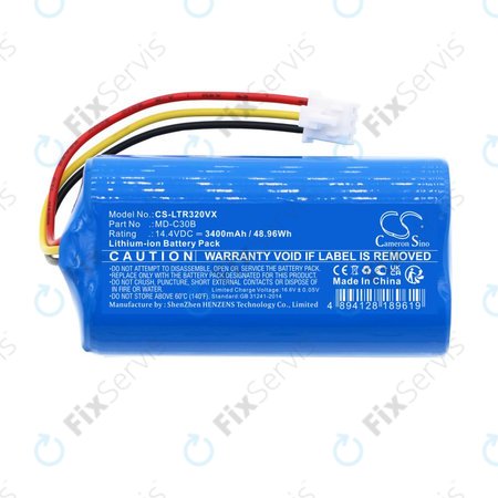 Batéria pre Blaupunkt BlueBot XSMART, 3400mAh, Li-Ion, 14.4V, BPK-VCBB1XB, Xboost, D071-INR-CH-4S1P, HQ