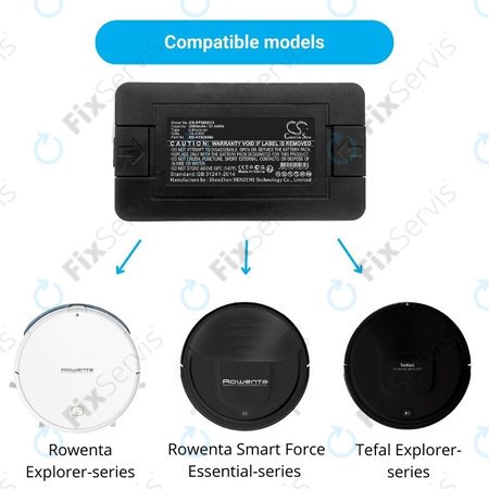 Rowenta Explorer-series, Smart Force Essential-series, Tefal Explorer-series - Batéria RS-RT900866 Li-Ion 14.4V 2600mAh HQ