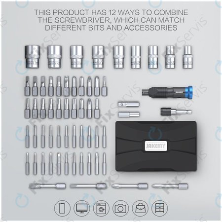 Jakemy JM-6125 - Sada Špičkových Domácich Skrutkovačov 60v1
