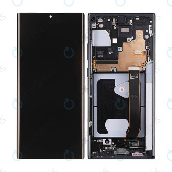Samsung Galaxy Note 20 Ultra N986B - LCD Displej + Dotykové Sklo + Rám (Mystic Black) OLED