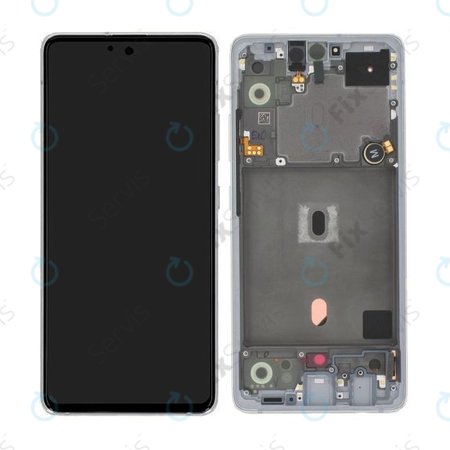 Samsung Galaxy A51 5G A516B - LCD Displej + Dotykové Sklo + Rám (Prism Cube White) - GH82-23100B, GH82-23124B Genuine Service Pack