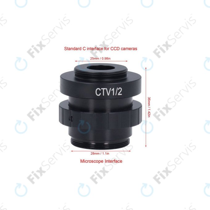 CTV Adaptér 1/2" C-Mount pre mikroskop