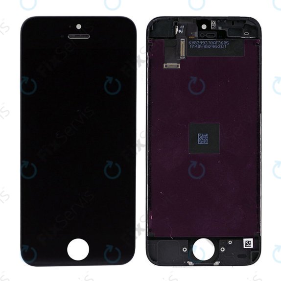 Displej pre iPhone 5C, Black, Dotykové sklo s rámom