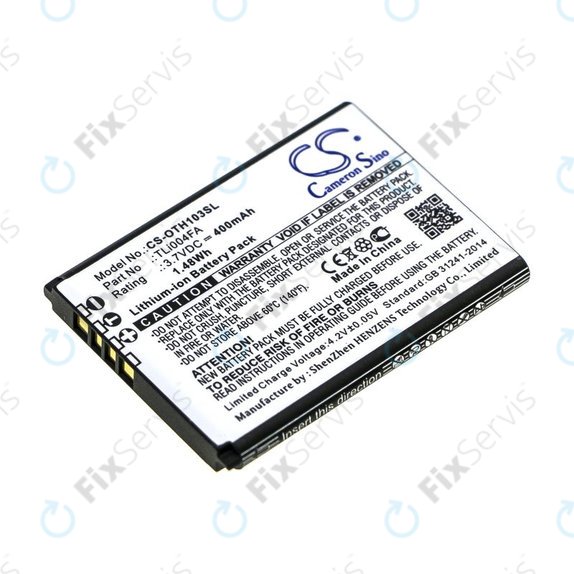 Batéria pre Alcatel OneTouch 1013, 1035D, 1046D, 400mAh, Li-Ion, 3.7V, TLi004FA, HQ