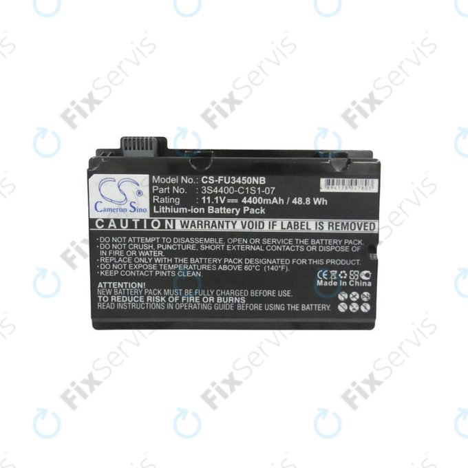 Batéria pre Fujitsu Amilo Pi3450, Amilo Pi3525, Amilo Pi3540, 4400mAh, Li-Ion, 11.1V, 3S4400-C1S1-07, HQ