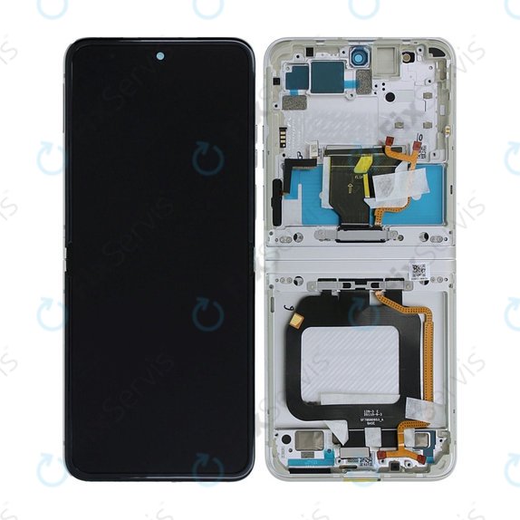 Motorola Razr 40 - LCD Displej + Dotykové Sklo + Rám (Vanilla Cream) - 5D68C22835 Genuine Service Pack