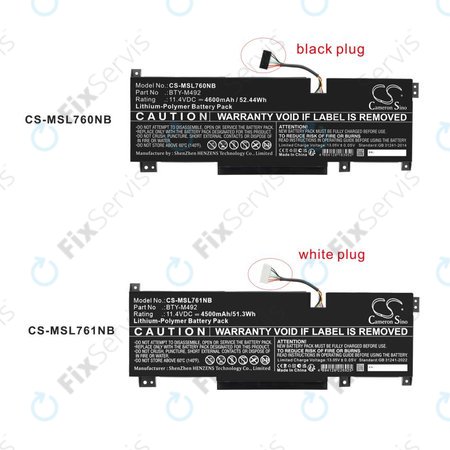 Batéria pre MSI Pulse GL76, Katana GF66, Bravo 15, Crosshair 17, 4600mAh, Li-Pol, 11.4V, BTY-M492, HQ