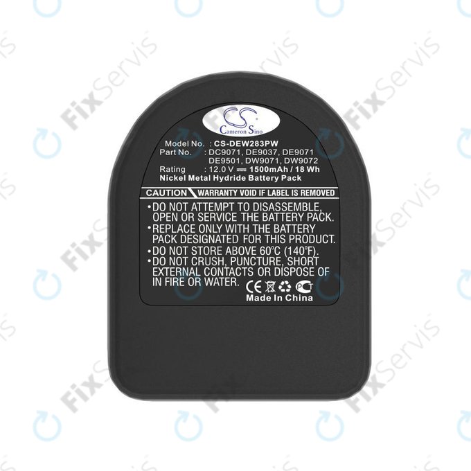Batéria pre Dewalt DCD940B2, DCD910KX, 1500mAh, Ni-MH, 12V, DC9071, DE9074, HQ