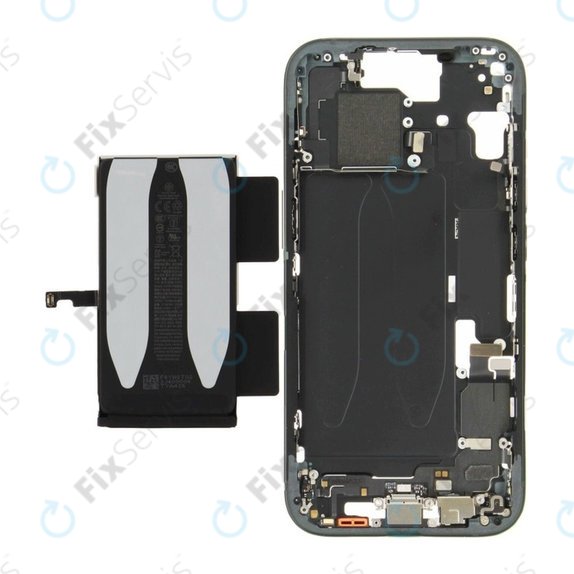 Stredný Rám s Batériou pre iPhone 15 | Black | ZD076-00669 | Genuine Apple