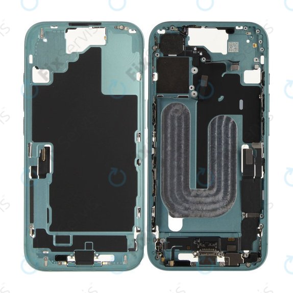 Stredný Rám s Batériou pre iPhone 16 | Green | ZD076-00683 | Genuine Apple