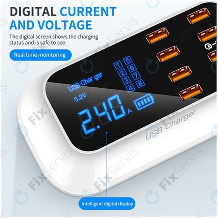 Asometech Model E - USB Servisná Nabíjacia Stanica s USB 3.0 a USB-C