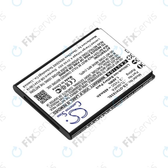 Batéria pre Alcatel OneTouch 1013, 1035D, 1046D, 400mAh, Li-Ion, 3.7V, TLi004FA, HQ