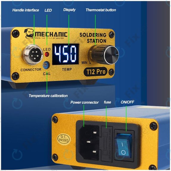 Mechanic T12 Pro - Digitálna Spájkovacia Stanica (Blue)