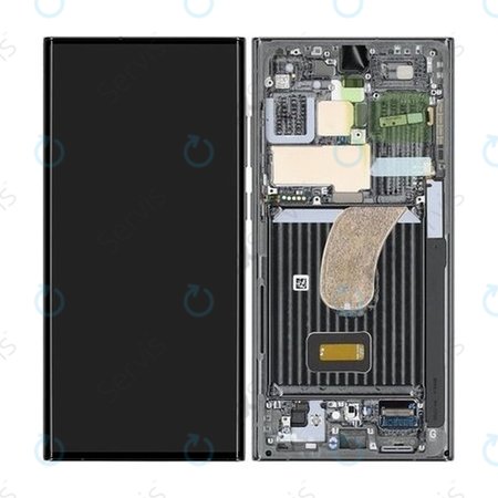 Samsung Galaxy S23 Ultra S918B - LCD Displej + Dotykové Sklo + Rám (Green) - GH82-30466C, GH82-30465C Genuine Service Pack