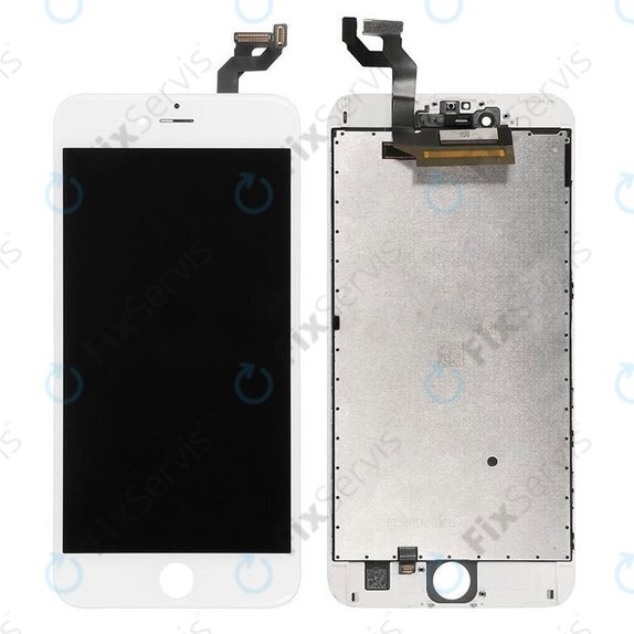 Displej pre iPhone 6S Plus, White, Dotykové sklo s rámom