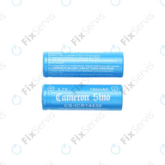Nabíjateľná batéria, 2ks, 650mAh, Li-Ion, 3.7V, 14430, HQ