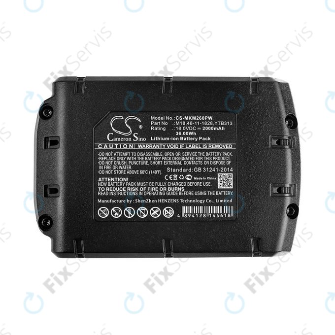 Batéria pre Milwaukee, Atlas Copco, Berner, 2000mAh, Li-Ion, 18V, M18, HQ