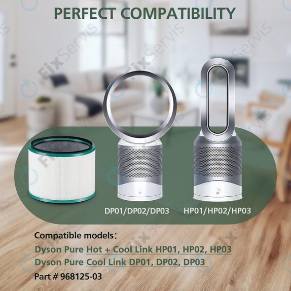 Dyson Pure Hot + Cool-series, Pure Cool Desk-series - HEPA filter (katalytická vrstva) (Zelený)