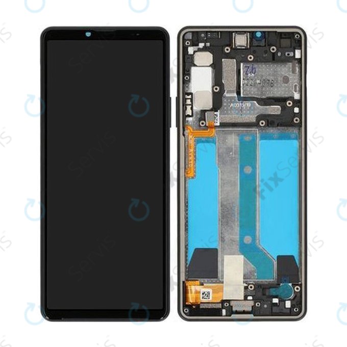 Sony Xperia 10 IV XQCC54 - LCD Displej + Dotykové Sklo + Rám (Black) - A5047173A Genuine Service Pack