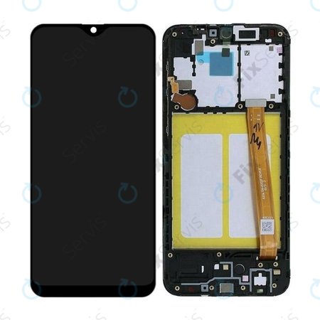 Samsung Galaxy A20e A202F - LCD Displej + Dotykové Sklo + Rám (Black) TFT