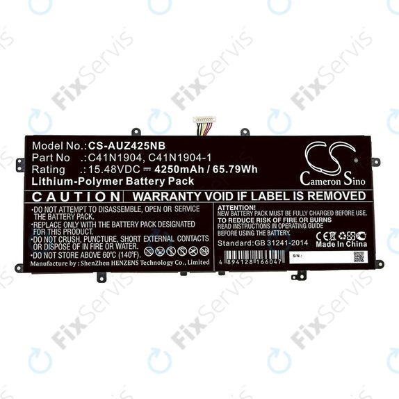 Batéria pre Asus Zenbook 13, Zenbook 14, 4250mAh, Li-Pol, 15.48V, C41N1904, HQ