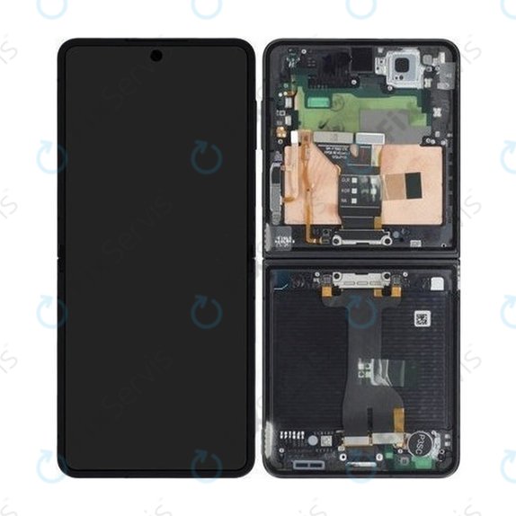 Samsung Galaxy Z Flip 7 F766B - LCD Displej + Dotykové Sklo + Rám (Jetblack) OLED