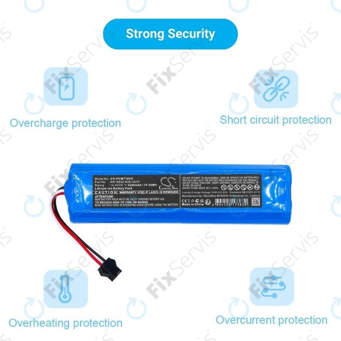 Xiaomi Roidmi EVE Plus, Viomi, Lydsto, Proscenic, Tefal - Batéria NR18650 M26-4S2P, SUN-INTE-181, H18650CH-4S2P Li-Ion 14.4V 5200mAh HQ